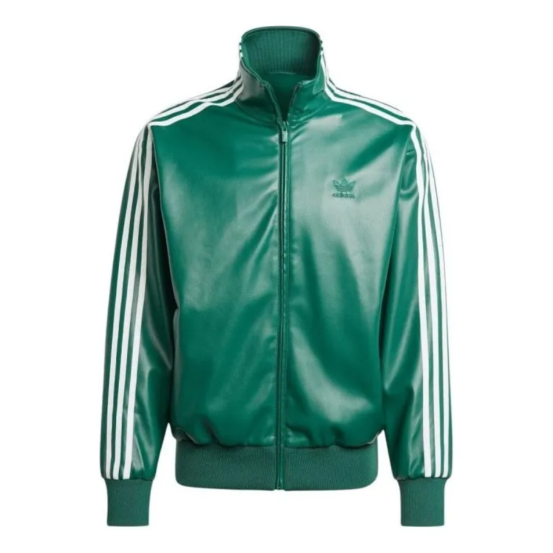 adidas Firebird Adicolor Three Stripes Synthetic Fabric Loose Jacket 'Collegiate Green' IZ4032 sold by KicksCrew