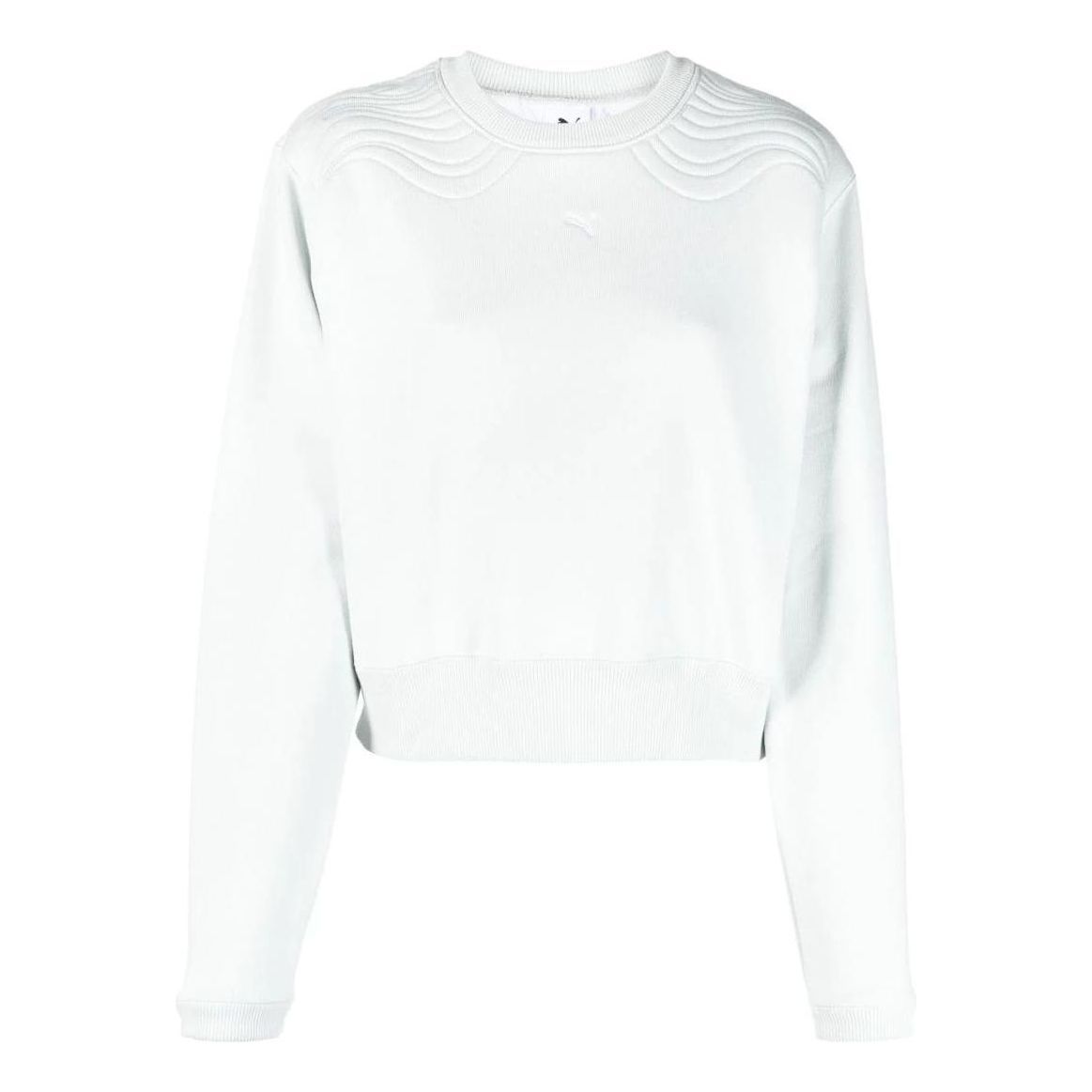 (WMNS) Puma Snow Tiger Boxy Crew Neck Sweater 'White' 533474-62 sold by KicksCrew