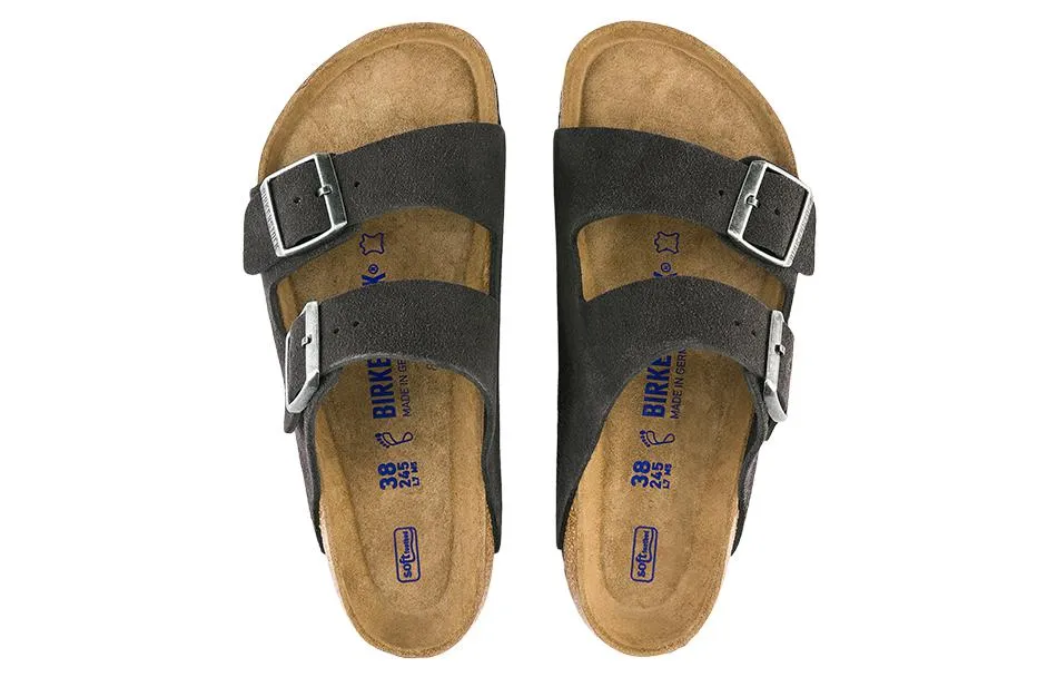 Birkenstock Arizona Soft Footbed Suede Leather Narrow Fit Sandals 'Velvet Gray' 0552323 sold by KicksCrew product image thumbnail 4