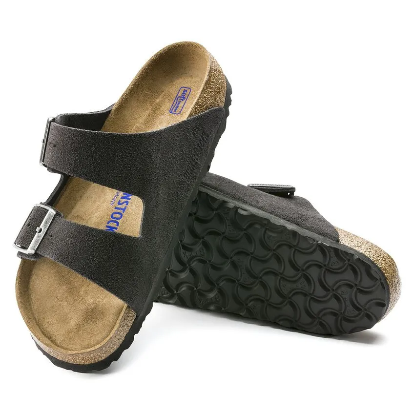 Birkenstock Arizona Soft Footbed Suede Leather Narrow Fit Sandals 'Velvet Gray' 0552323 sold by KicksCrew product image thumbnail 5