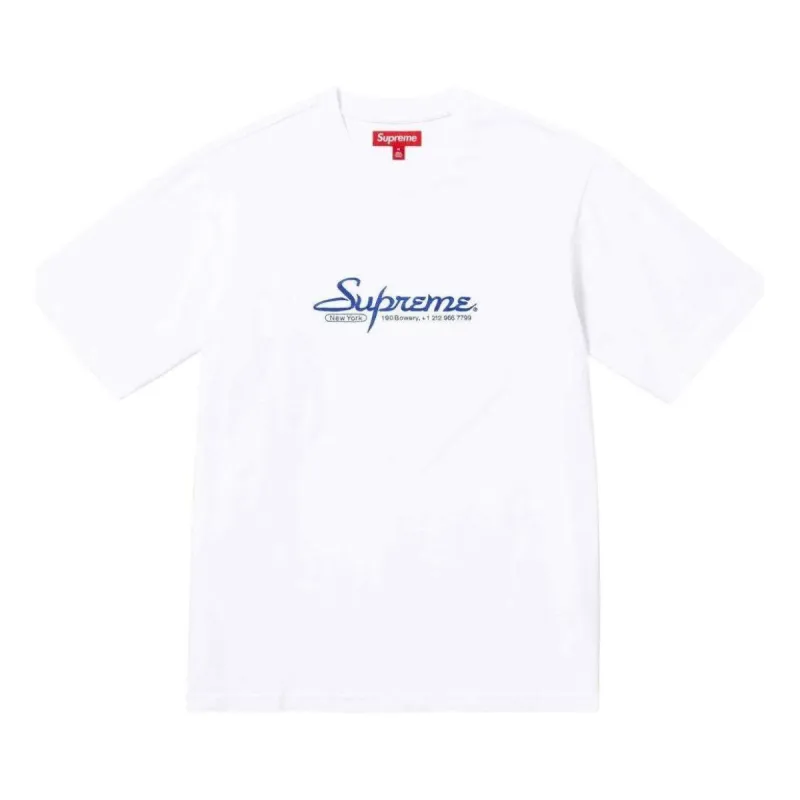 Supreme Contact S/S T-Shirt 'White Blue' SUP-SS24-169 sold by KicksCrew