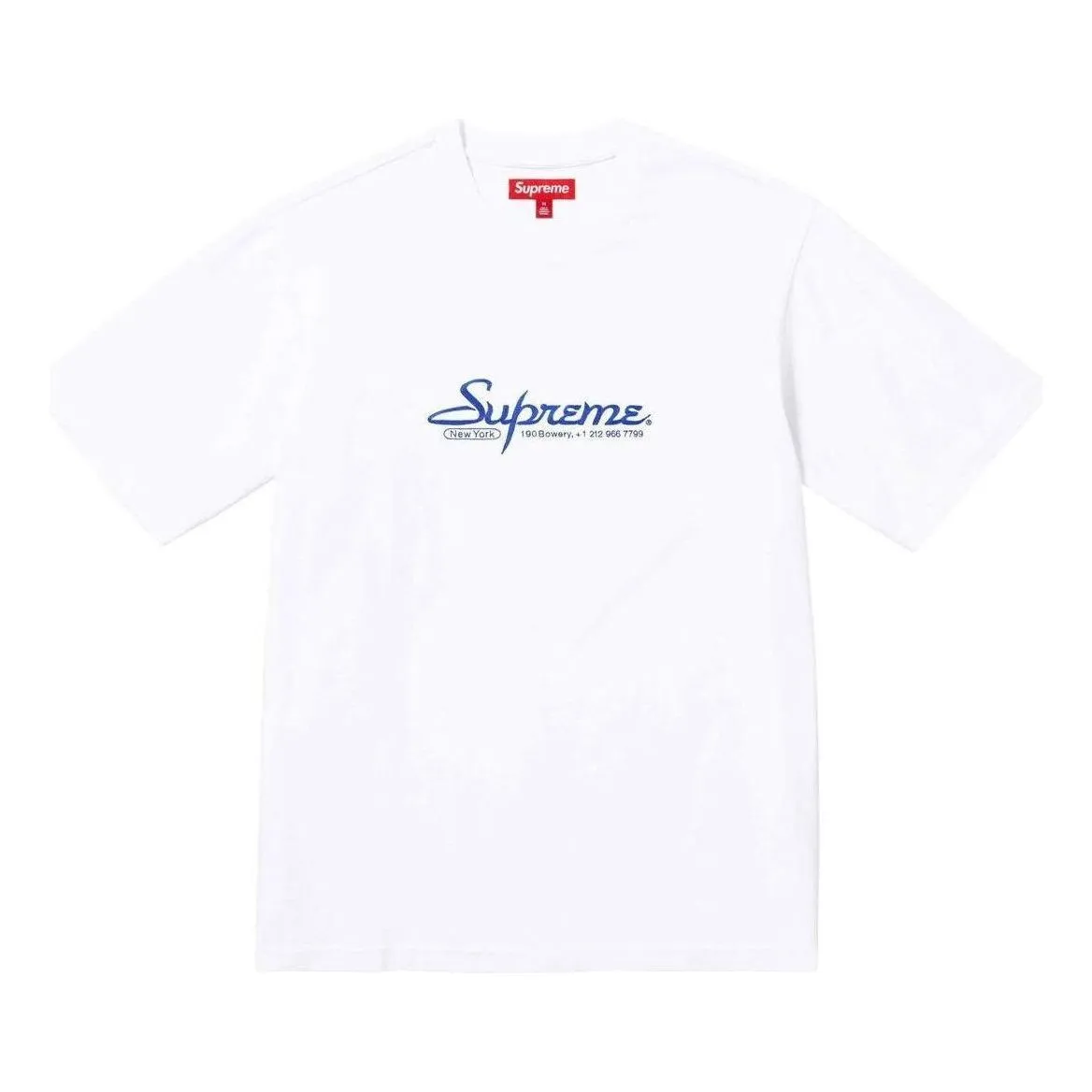 Supreme Contact S/S T-Shirt 'White Blue' SUP-SS24-169 sold by KicksCrew