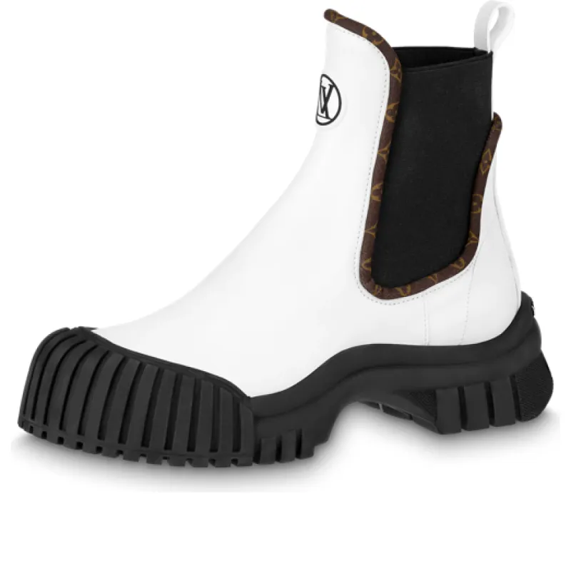 (WMNS) LOUIS VUITTON Ruby Flat Ranger Boots 'White' 1AB0G3 sold by KicksCrew