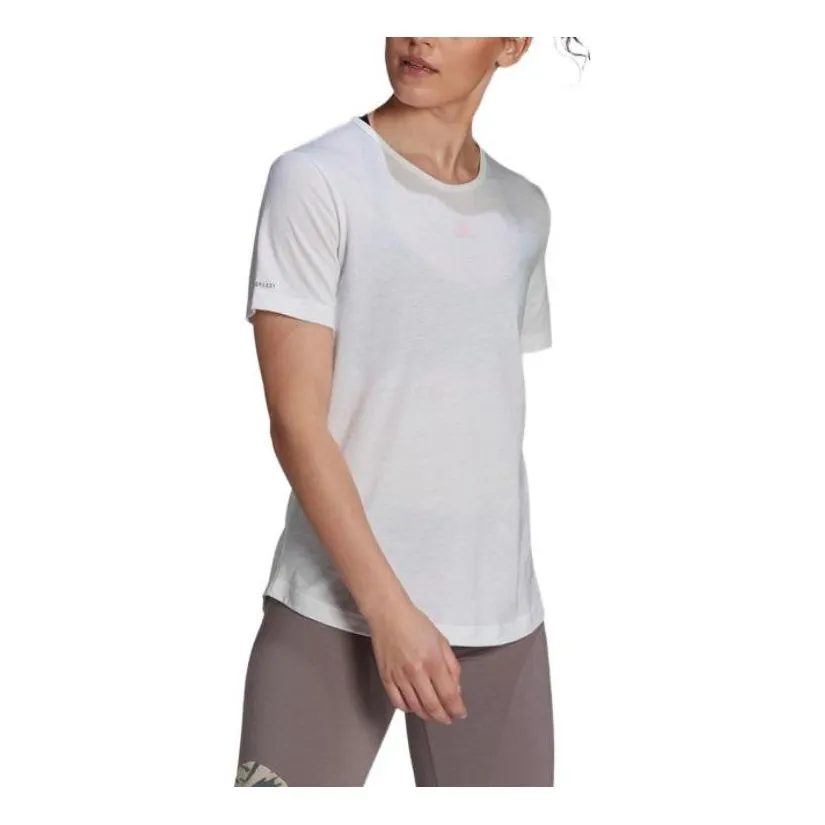 (WMNS) adidas U4U AEROREADY T-Shirt Asia Sizing 'White' GN4969 sold by KicksCrew product image thumbnail 3