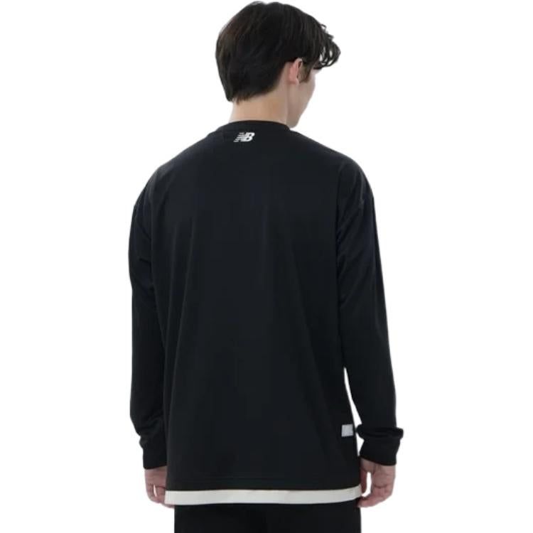 New Balance Basketball Wear Graphic Long Sleeve T-Shirt 'Black' AMT25114-BK sold by KicksCrew product image thumbnail 4
