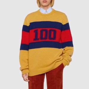 Gucci 100 Wool Sweater 'Yellow Red Blue' 676393-XKB43-7123 sold by KicksCrew