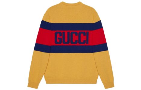 Gucci 100 Wool Sweater 'Yellow Red Blue' 676393-XKB43-7123 sold by KicksCrew