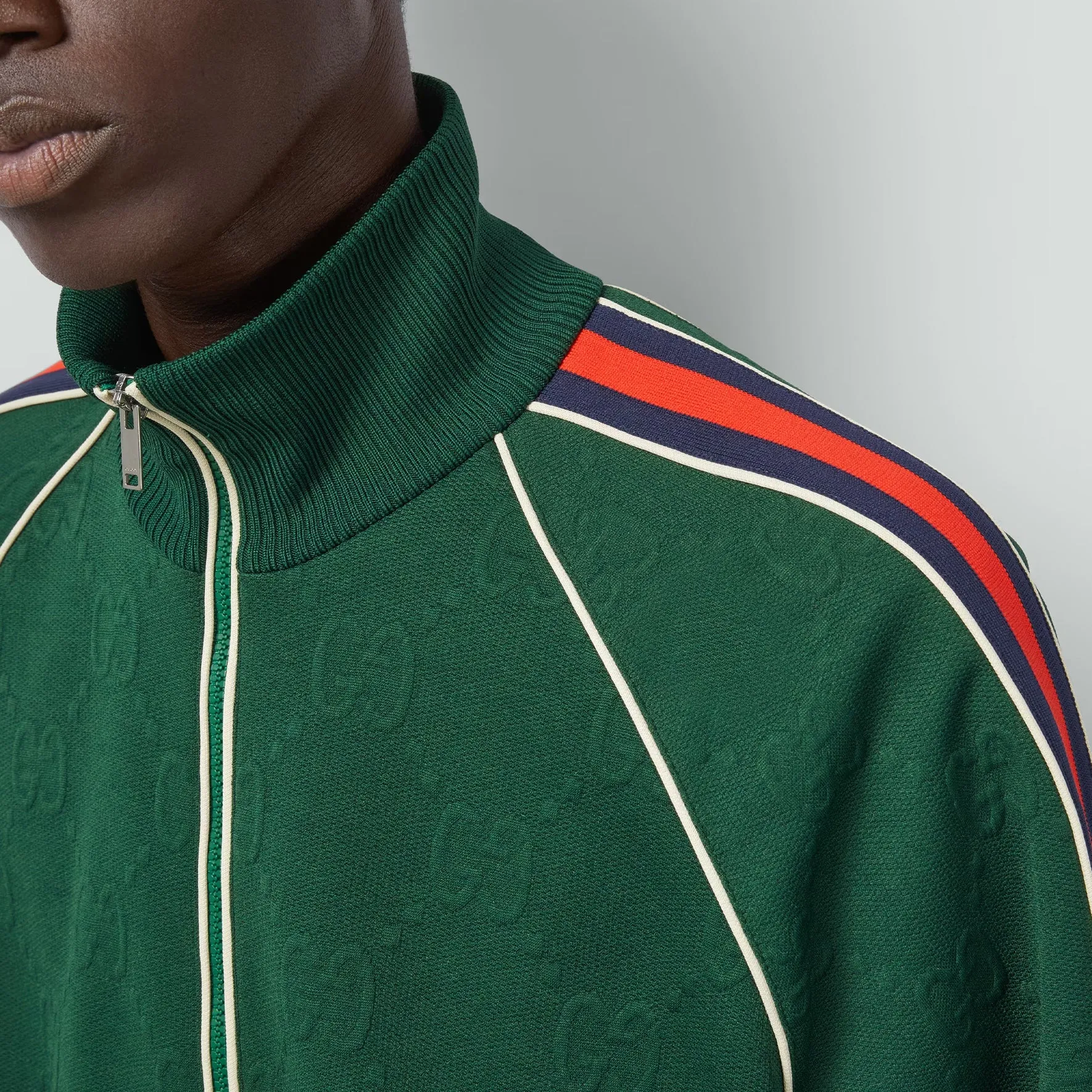 Gucci GG Jacquard Jersey Zip Jacket 'Green' 662270-XJDE9-3754 sold by KicksCrew product image thumbnail 5