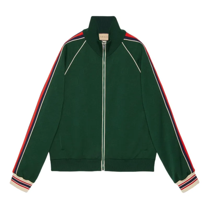 Gucci GG Jacquard Jersey Zip Jacket 'Green' 662270-XJDE9-3754 sold by KicksCrew