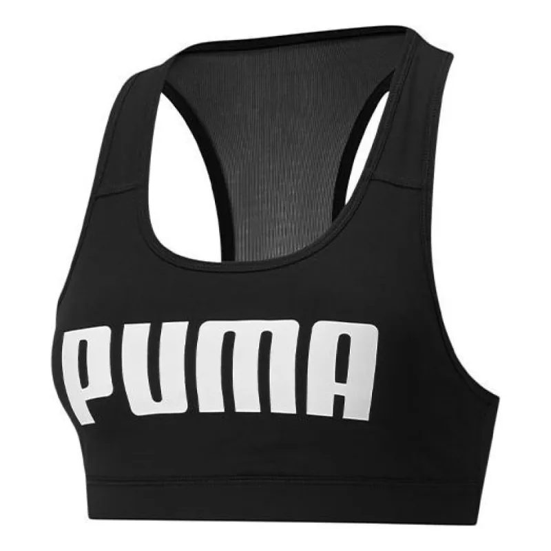 (WMNS) PUMA Mid Impact 4Keeps Graphic Training Bra 'Black' 520306-91 sold by KicksCrew