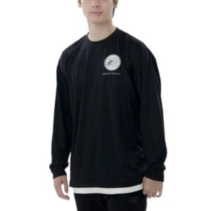 New Balance Basketball Wear Graphic Long Sleeve T-Shirt 'Black' AMT25114-BK sold by KicksCrew