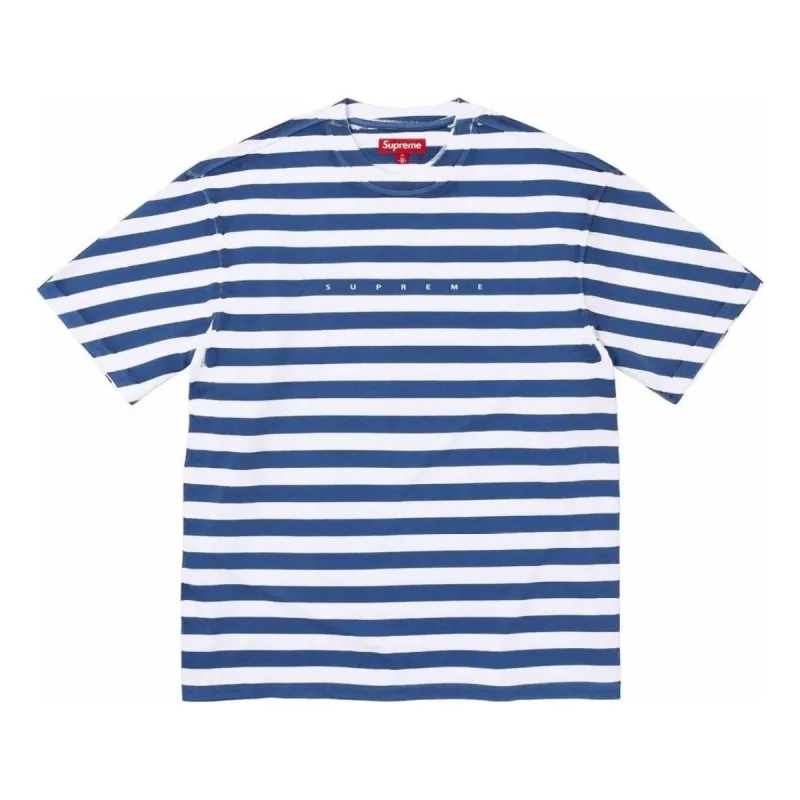 Supreme Overprint Stripe S/S Top 'Blue White' SUP-SS24-240 sold by KicksCrew