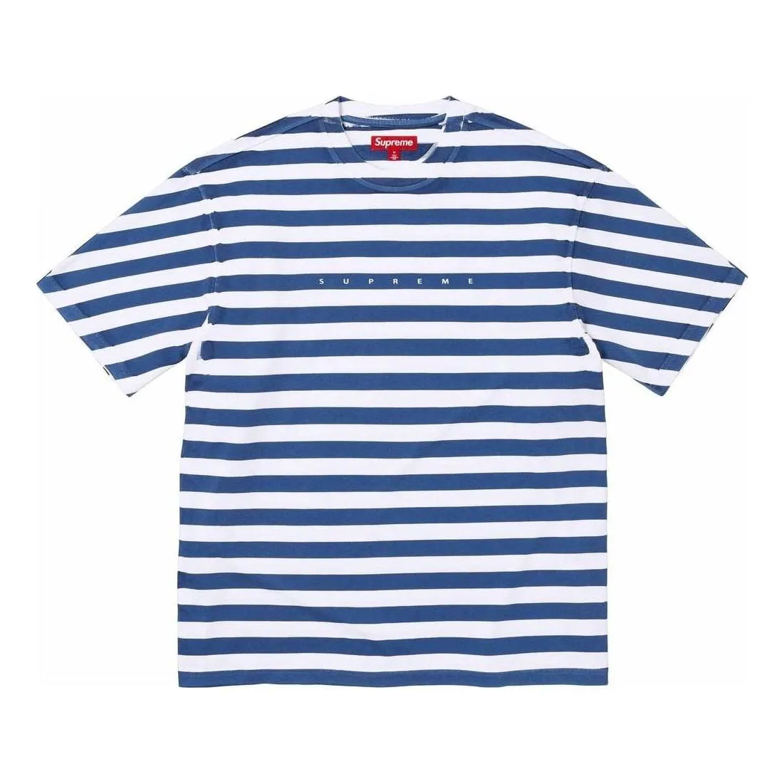 Supreme Overprint Stripe S/S Top 'Blue White' SUP-SS24-240 sold by KicksCrew