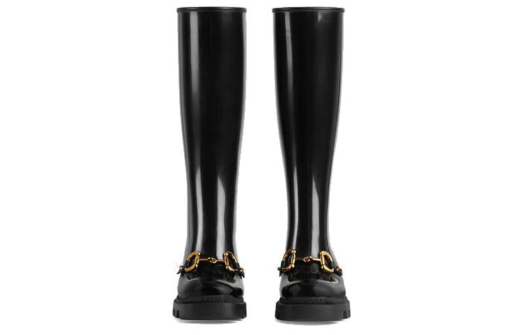 (WMNS) GUCCI Rubber Horsebit Tall Boots 'Black' 659707-JCCP0-1000 sold by KicksCrew product image thumbnail 3