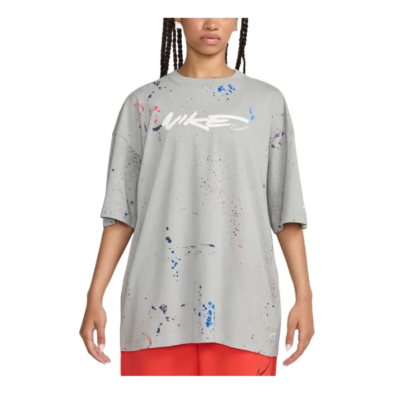 (WMNS) Nike Sportswear Breaking Oversized T-shirt Asia Sizing 'Grey' FZ0284-042 sold by KicksCrew