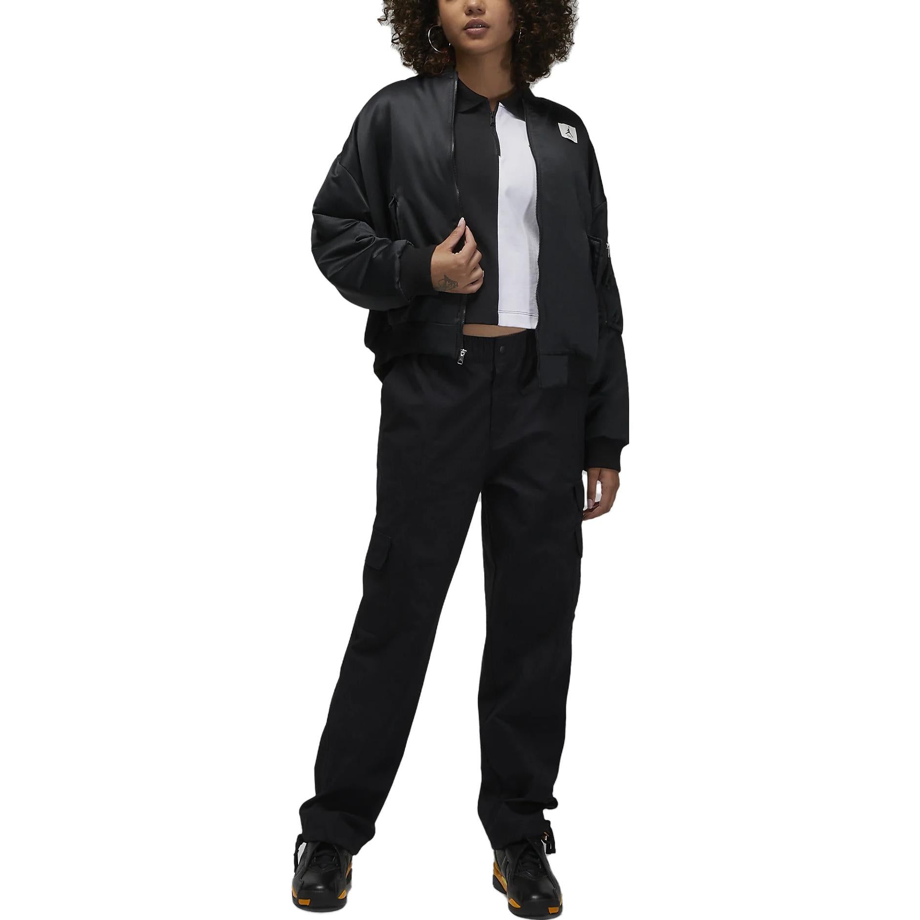 (WMNS) Air Jordan Flight Renegade Jacket 'Black' DQ9802-010 sold by KicksCrew product image thumbnail 4