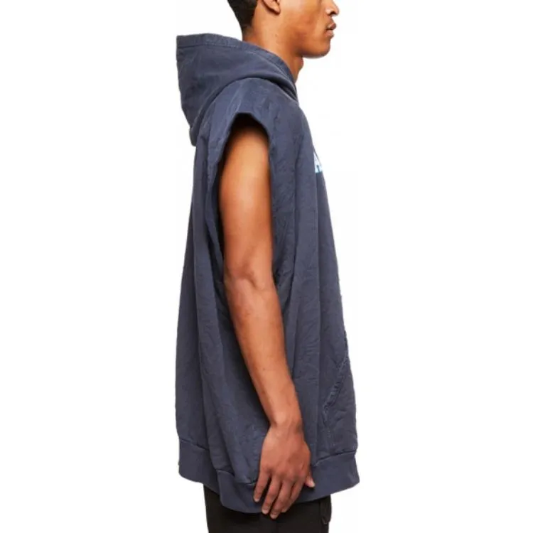 Balenciaga Est. 1917 College Logo Oversized Sleeveless Hooded Sweatshirt 'Navy' 697875TMV964140 sold by KicksCrew product image thumbnail 4