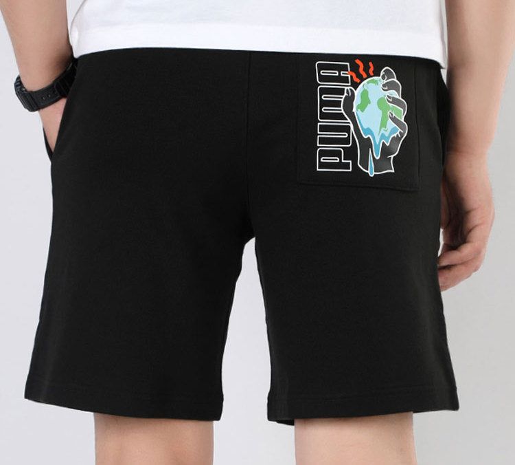 Puma Trendy Casual Graphic Shorts 'Black' 530162-01 sold by KicksCrew product image thumbnail 5