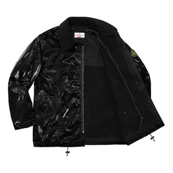 Supreme x Stone Island New Silk Light Jacket 'Black' SUP-SS19-417 sold by KicksCrew product image thumbnail 3