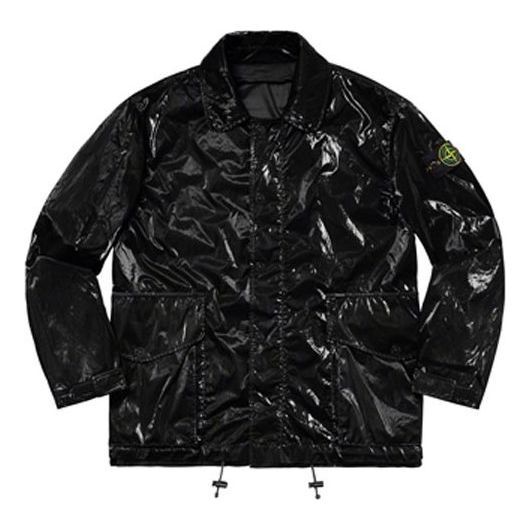 Supreme x Stone Island New Silk Light Jacket 'Black' SUP-SS19-417 sold by KicksCrew