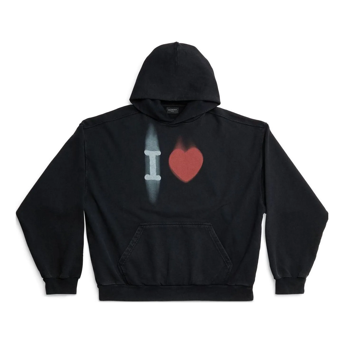 Balenciaga SS23 I love Balenciaga Hoodie 'Black' 742603TOVH59034 sold by KicksCrew