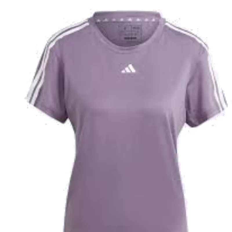 (WMNS) adidas AEROREADY Train Essentials 3-Stripes T-Shirt Asia Sizing 'Purple' HZ5692 sold by KicksCrew