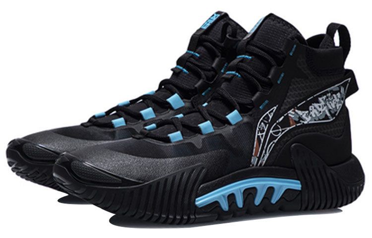 Li-Ning Badfive 2 High 'Black Blue' ABFR001-1 sold by KicksCrew product image thumbnail 4