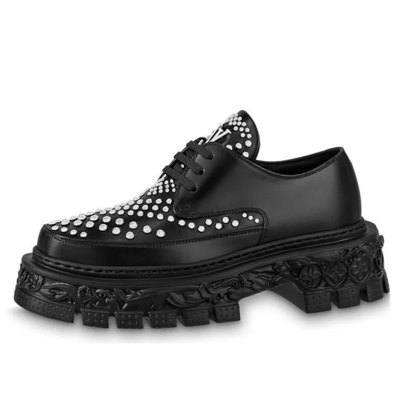 LOUIS VUITTON Derby LV Baroque Shoes 'Black' 1ABLO4 sold by KicksCrew