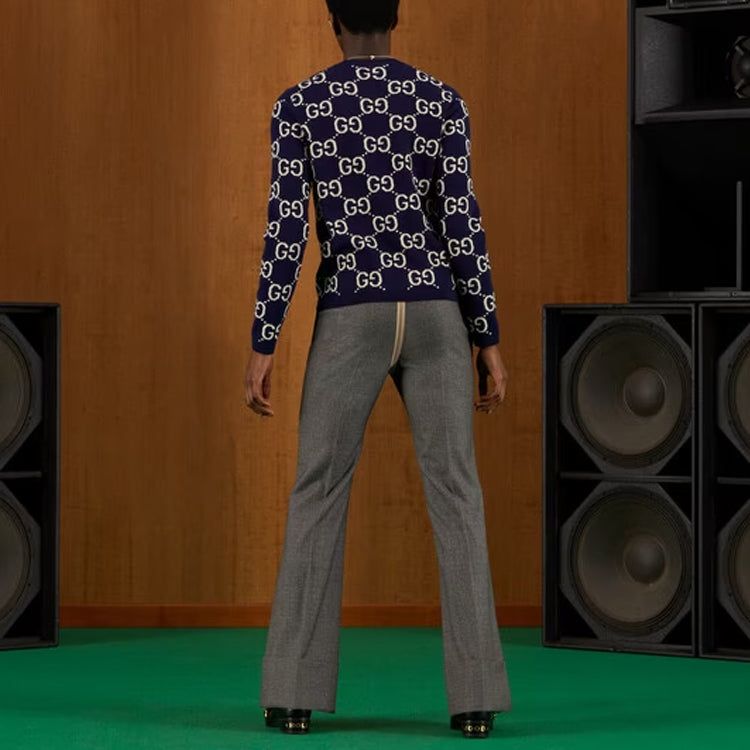 Gucci GG Wool Jacquard Sweater 'Blue Ivory' 692900-XKCC5-4492 sold by KicksCrew product image thumbnail 3