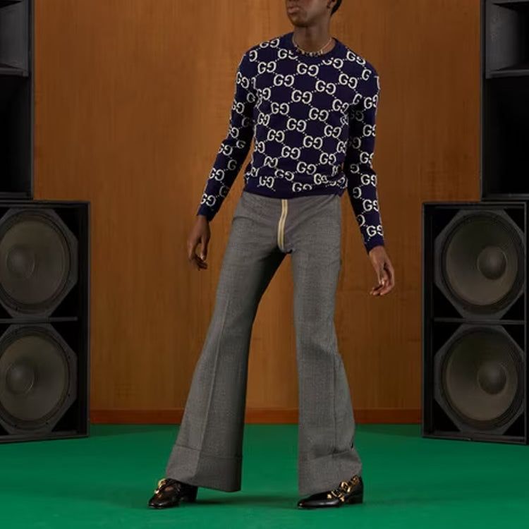 Gucci GG Wool Jacquard Sweater 'Blue Ivory' 692900-XKCC5-4492 sold by KicksCrew product image thumbnail 2