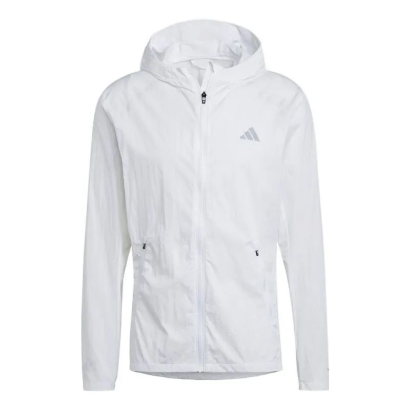 adidas Marathon Warm-Up Running Jacket 'White' IB8265 sold by KicksCrew