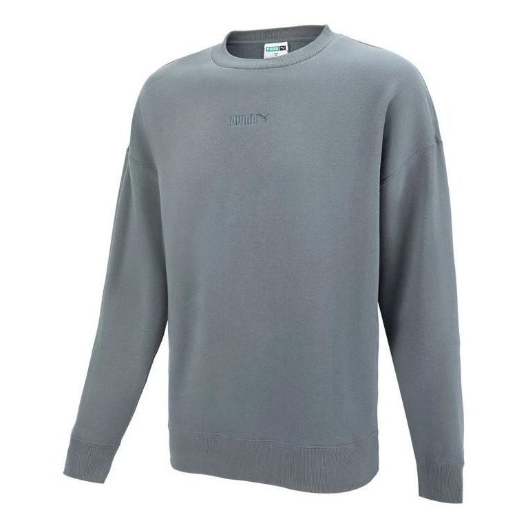 Puma Small Logo Crew Neck Sweatshirt 'Grey' 534365-44 sold by KicksCrew