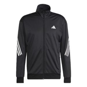 Adidas 3-Stripes Knit Tennis Jacket 'Black White' HT7176 sold by KicksCrew