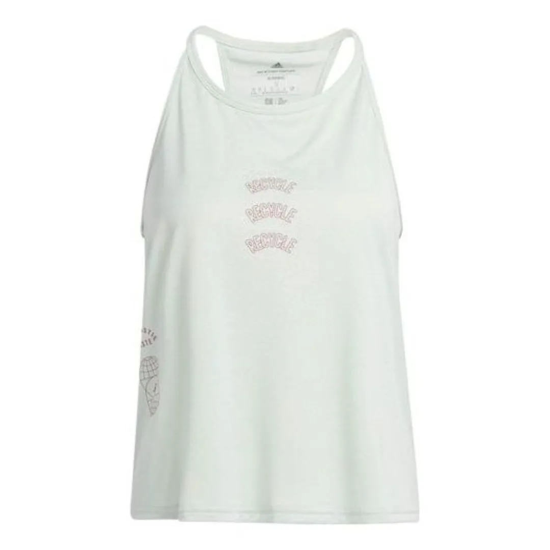 (WMNS) adidas Run for the Oceans Tank Top Asia Sizing 'Green' HZ6005 sold by KicksCrew