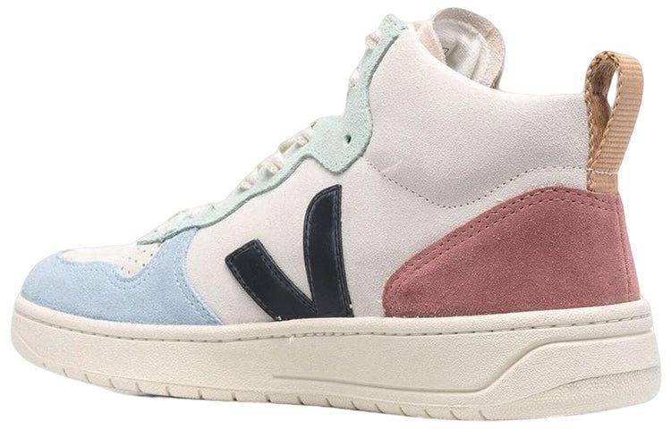 Veja V-15 High-Top Sneakers 'Beige Light Blue Black' VQ0302821A sold by KicksCrew product image thumbnail 3