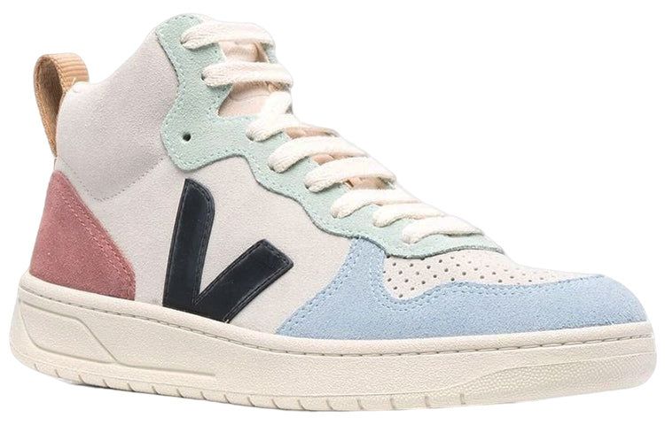 Veja V-15 High-Top Sneakers 'Beige Light Blue Black' VQ0302821A sold by KicksCrew product image thumbnail 2