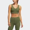 (WMNS) adidas Cozy Yoga Bra 'Green' GM2751 sold by KicksCrew