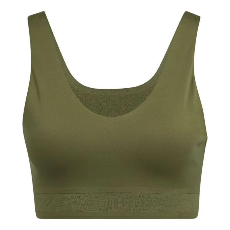 (WMNS) adidas Cozy Yoga Bra 'Green' GM2751 sold by KicksCrew