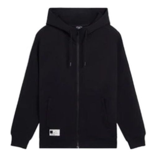 Li-Ning Label Logo Hooded Jacket 'Black' AWDSB17-1 sold by KicksCrew