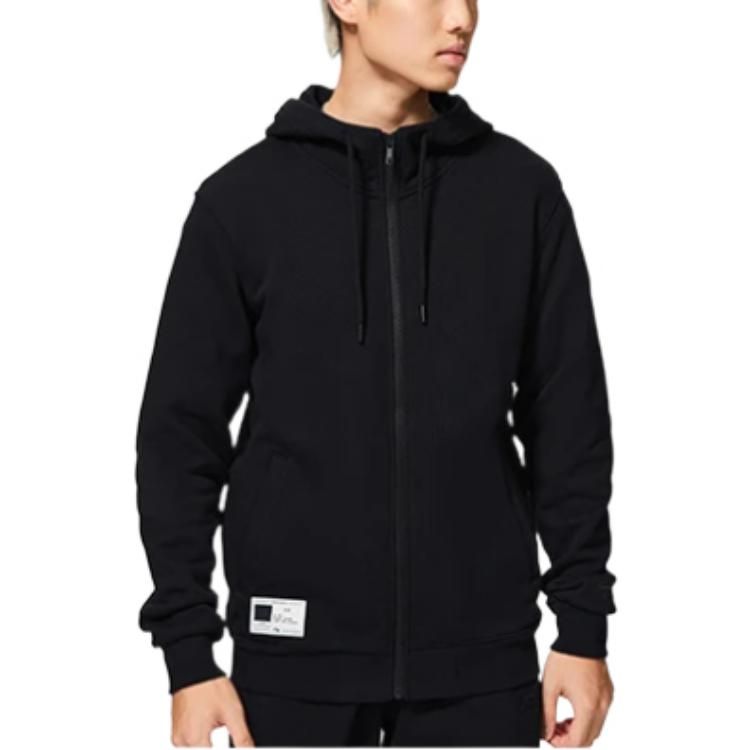 Li-Ning Label Logo Hooded Jacket 'Black' AWDSB17-1 sold by KicksCrew product image thumbnail 3