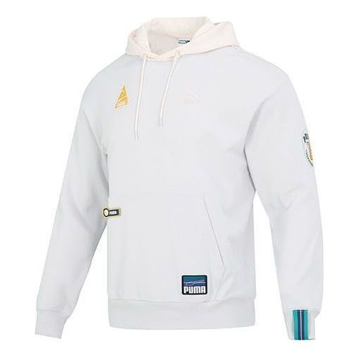 PUMA Team Badge Team Badge Hoodie 'Grey' 677377-72 sold by KicksCrew