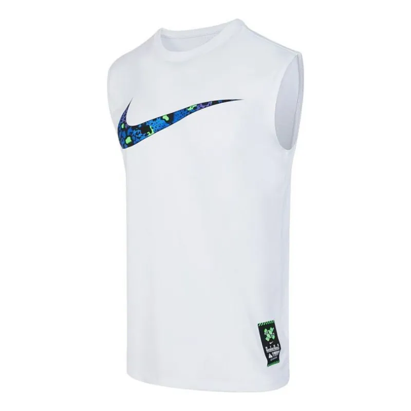 Nike Dri-fit Sleeveless Basketball T-shirt 'White' FQ0357-100 sold by KicksCrew