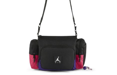 Air Jordan Logo Crossbody Bag 'Black Red' DD3029-010 sold by KicksCrew