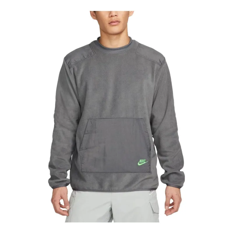 Nike Winter Fleece Crewneck Sweatshirt Asia Sizing 'Steel Grey' DD4855-068 sold by KicksCrew