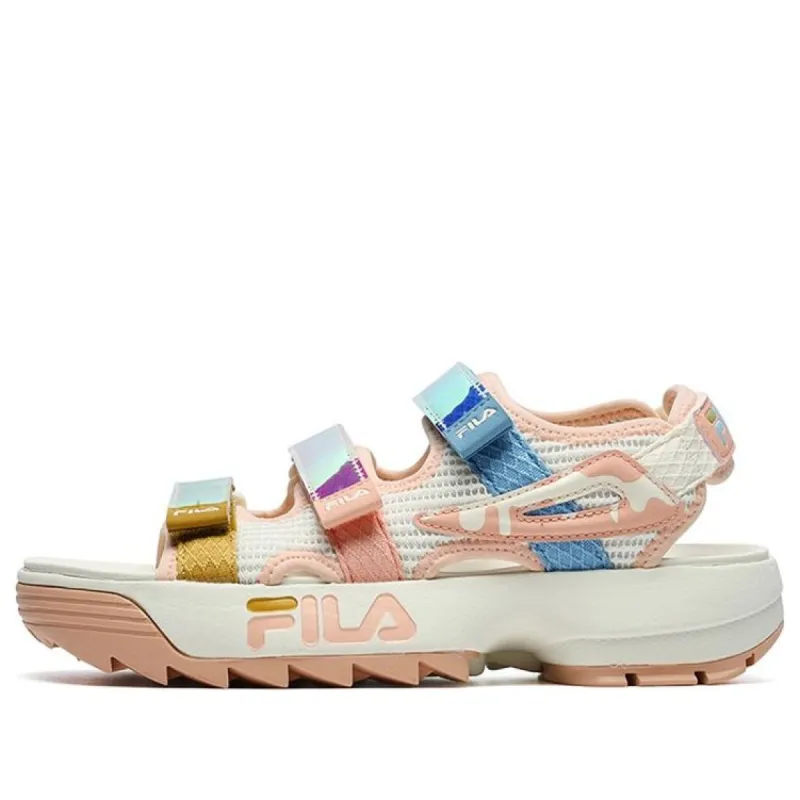 (WMNS) FILA FUSION Disruptor Sandals 'White Pink' T12W227409FVB sold by KicksCrew