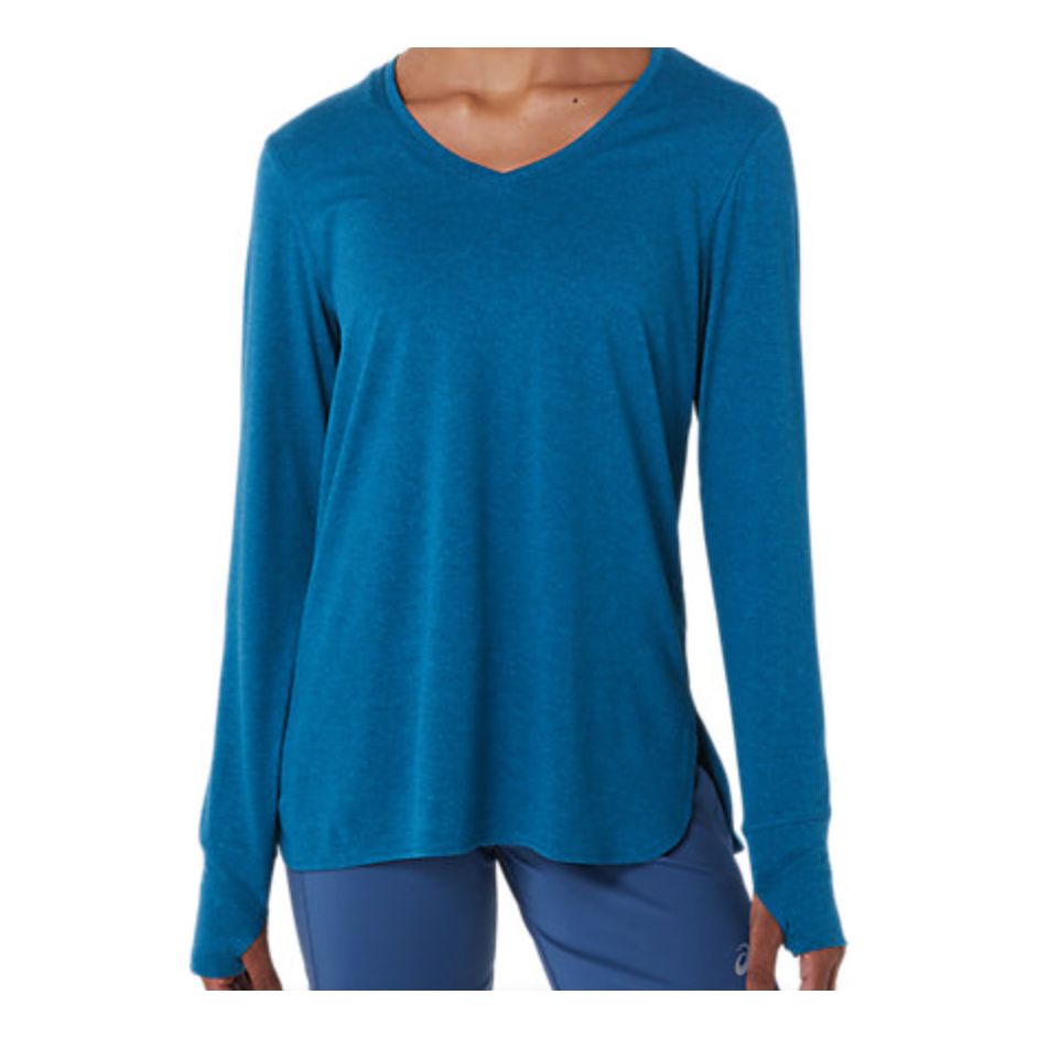 (WMNS) Asics Long Sleeve Heather Top 'Deep Sea Teal Heather' 2032C029-426 sold by KicksCrew