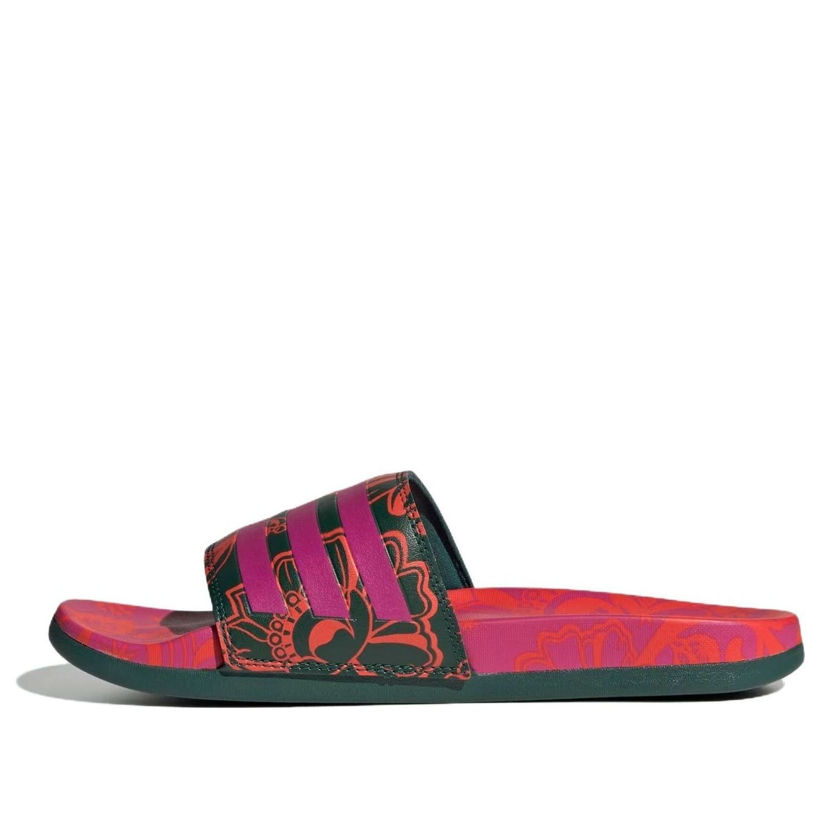 (WMNS) adidas Adilette Comfort Slide 'Floral - Bahia Magenta' IE4965 sold by KicksCrew