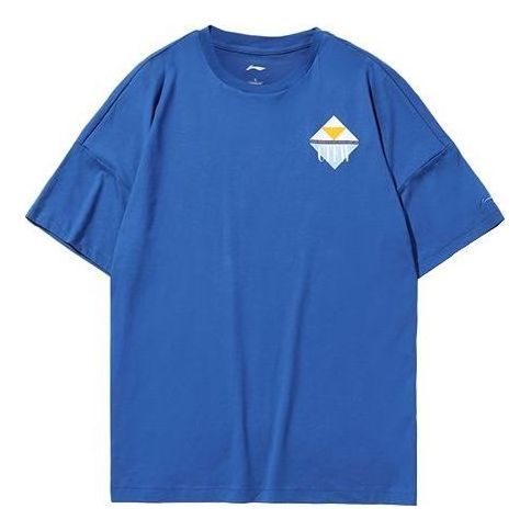 Li-Ning Counterflow Graphic T-shirt 'Blue' AHSQ352-3 sold by KicksCrew
