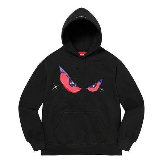 Supreme Eyes Hooded Sweatshirt 'Black Red' SUP-FW21-162 sold by KicksCrew