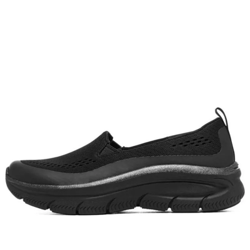 (WMNS) Skechers Modern Dlux Comfort Slip-On Sneaker 'Black White' 158579-BBK sold by KicksCrew